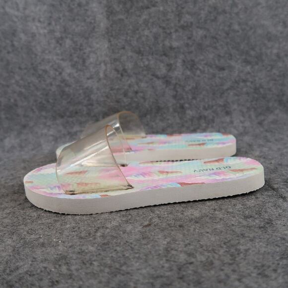 Old Navy Shoes Kids 1 Sandals Slides Slip On Clear Strap Flat Casual Ice Cream - Picture 3 of 10